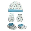 Newborn Baby Caps, Mittens, and Booties Combo Set – Soft, Breathable, and Comfortable