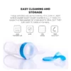 Silicone Baby Feeding Bottle with Spoon – Soft Squeeze, Mess-Free Baby Food Dispenser