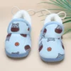 Baby Moo Face Printed Soft Slip-On Shoes – Warm & Cozy Plush Booties for Infants & Toddlers