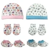 Newborn Baby Caps, Mittens, and Booties Combo Set – Soft, Breathable, and Comfortable