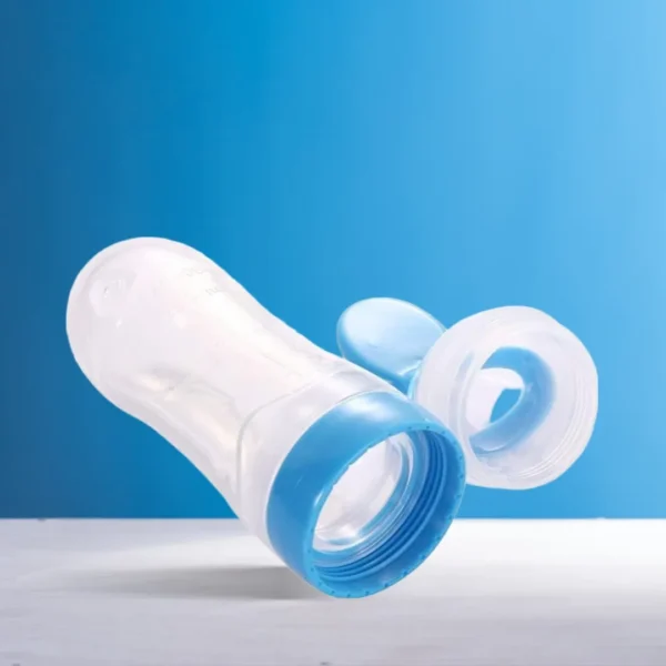 Silicone Baby Feeding Bottle with Spoon – Soft Squeeze, Mess-Free Baby Food Dispenser Silicone Baby Feeding Bottle with Spoon – Soft Squeeze, Mess-Free Baby Food Dispenser